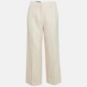 Pre Owned Loro Piana Light Pink Straight Leg Trousers M