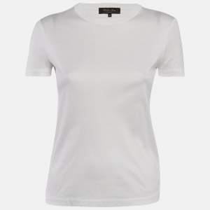 Loro Piana White Cotton Jersey Crew Neck T-Shirt XS