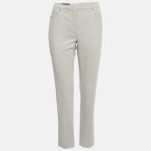 Loro Piana Grey Cotton Slim Fit Trousers M