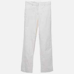 Loro Piana Off White Cotton Trousers S