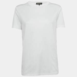 Pre Owned Loro Piana White Cotton Crew Neck T-Shirt L