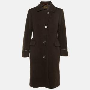 Pre Owned Loro Piana Brown Cashmere Long Coat L