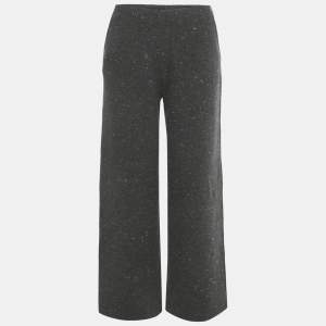 Pre Owned Loro Piana Grey Patterned Cashmere Pants S