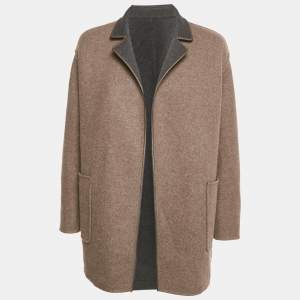 مملوكة مسبقًا جاكيت لورو بيانا كشمير بني/رمادي للأطفال جيمي مقاس صغير