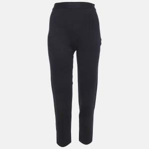 Pre Owned Loro Piana Navy Blue Cashmere Knit Trousers S