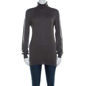 Loro Piana Grey Cashmere Turtleneck Sweater M