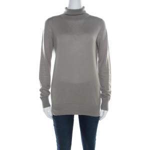 Loro Piana Slate Grey Cashmere Turtle Neck Sweater M