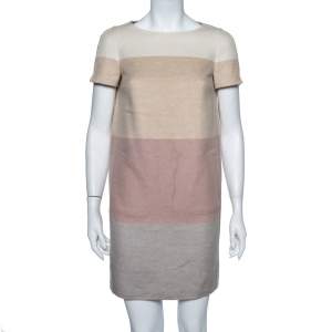 Loro Piana Colorblock Striped Cashmere Ellis Dress S