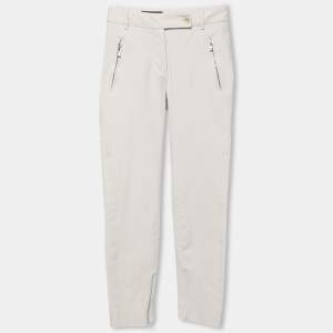 Pre Owned Loro Piana Cream Cotton Stretch Jodhpur Trousers S