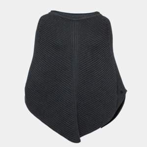 Loro Piana Grey Baby Cashmere Knit Poncho One Size