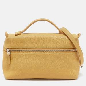 Loro Piana Mustard Leather L19 Pouch