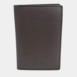 Pre Owned Loro Piana Brown Leather card wallet