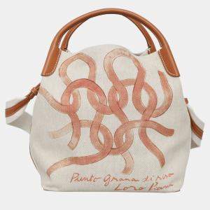 Pre Owned Loro Piana Large Bale Satchel Bag