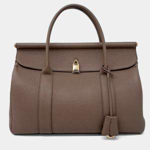 Pre Owned Loro Piana Brown Leather Roombag