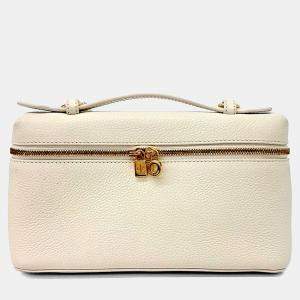 Pre Owned حقيبة صغيرة لورو بيانا بيج جلد لورو بيانا بجيب إضافي L19