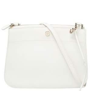 Loro Piana White Leather Milky Way Crossbody Bag