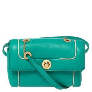 Loro Piana Green Leather Crossbody Bag