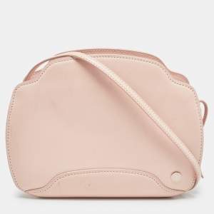 Pre Owned Loro Piana Pink Leather Sesia Crossbody Bag
