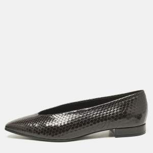 Loro Piana Brown Python Rebecca Ballet Flats Size 37.5