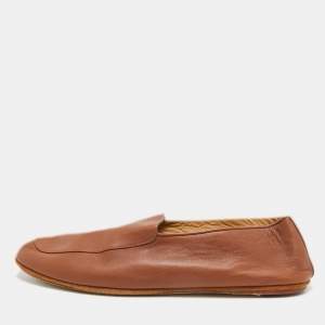 مملوكة مسبقًا Loro Piana Size 40 Brown Leather Loafers