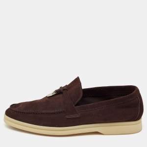 Pre Owned Loro Piana Brown  Summer Charms Walk  Loafers Size 35