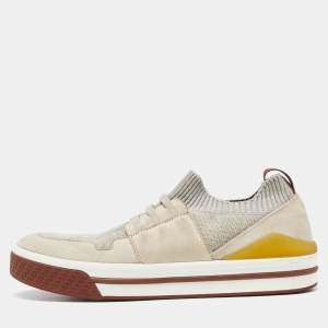 Loro Piana Grey Fabric 360 Flexy Walker Slip On Sneakers Size 40