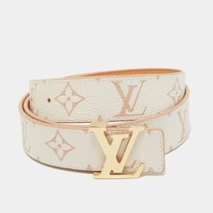 مملوكة مسبقًا Louis Vuitton Dune Monogram Canvas LV Initiales Reversible Belt 85CM