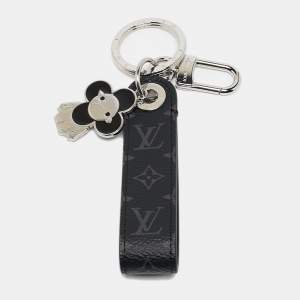 Pre Owned Louis Vuitton Monogram Eclipse Canvas Vivienne Dragonne Key Holder and Bag Charm