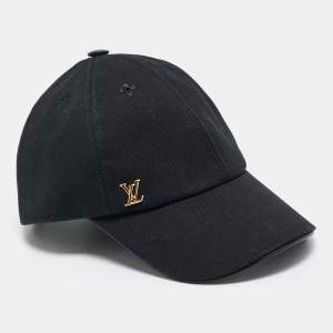 Louis Vuitton Black Cotton LV Iconic Cap M