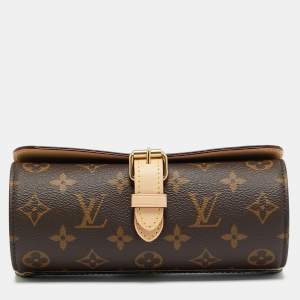 Pre Owned Louis Vuitton 3 Watch Case Monogram Canvas