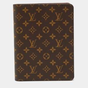 Pre Owned Louis Vuitton Desk Agenda Cover Monogram Canvas 