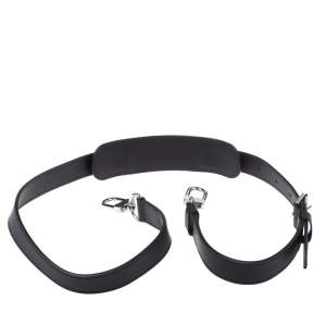 مملوكة مسبقًا Louis Vuitton Black Leather Adjustable Shoulder Strap