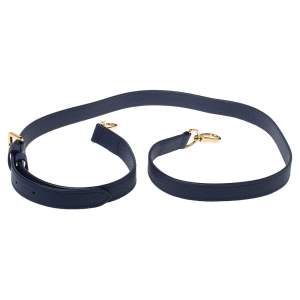 Pre Owned Louis Vuitton Indigo Leather Adjustable Shoulder Strap