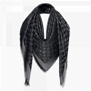Pre Owned Louis Vuitton Black Monogram Shine Shawl