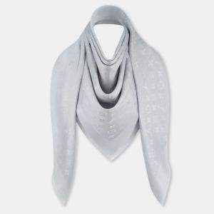 Louis Vuitton Grey Classique Monogram Shawl