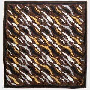 Pre Owned Louis Vuitton x LOL Brown Monogram Silk Scarf