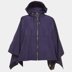 مملوكة مسبقًا Louis Vuitton Blue Cotton Blend Zip-Up Cape S