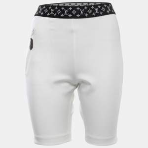  Louis Vuitton X URS Fischer White Jersey Flight Mode Cycling Shorts  L