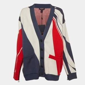 Louis Vuitton Multicolor Graphic Nautical Knit Cardigan XS