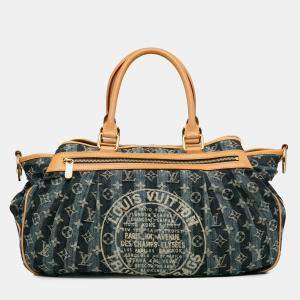   Louis Vuitton Monogram Denim Porte Epaule Raye Cabas GM Bag