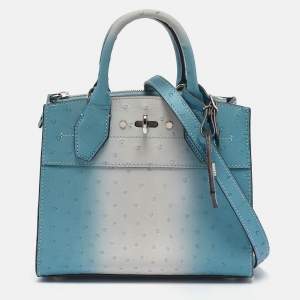 Louis Vuitton Blue/White Ombre Ostrich City Steamer Mini Bag