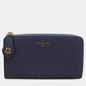 Louis Vuitton Blue  Leather Portefeuille Comete Long Wallet