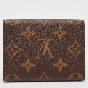 Pre Owned محفظة لوي فيتون "انفيلوي كارت ذو فيزيت كانفاس مونوغرامي