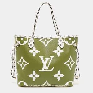 Louis Vuitton Khaki Giant Monogram Canvas Neverfull MM Bag