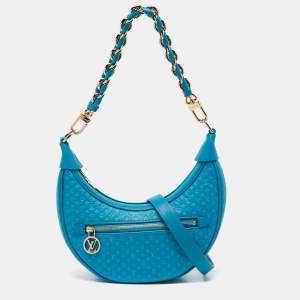 Louis Vuitton Blue Nanogram Embossed Leather Loop Bag