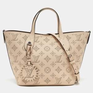 Pre Owned Louis Vuitton Creme Monogram Mahina Leather Blossom PM Bag