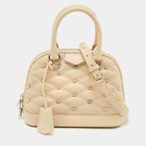 Louis Vuitton Beige Quilted Leather Malletage Alma BB Bag