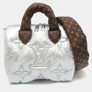 Louis Vuitton Silver Econyl Monogram Pillow Speedy Bandouliere 25 Bag
