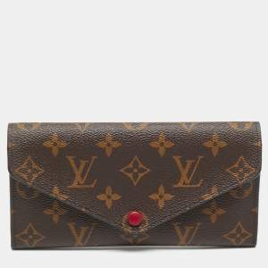 Pre Owned Louis Vuitton Fuchsia Monogram Canvas  Josephine Wallet