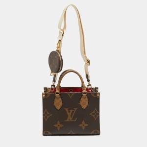 Pre Owned Louis Vuitton Monogram Giant Reverse Canvas Onthego PM Bag